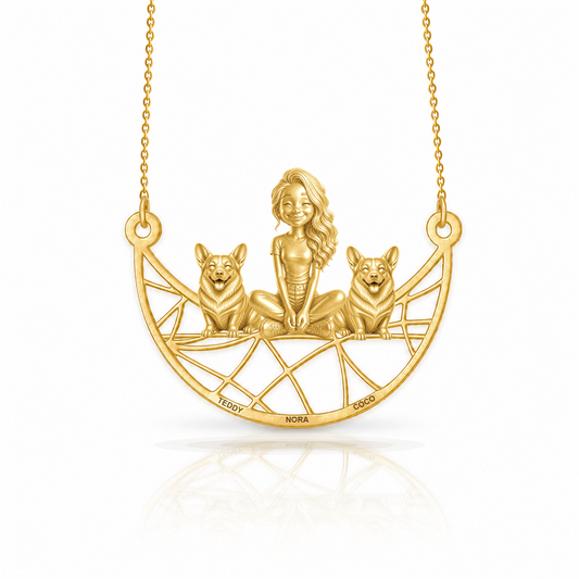 Soulyshine Corgi Pembroke personalized companion necklace