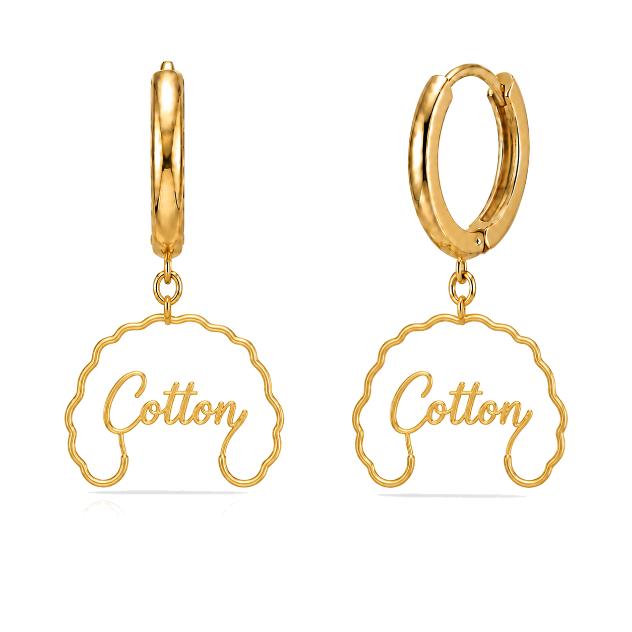 Coton de Tulear Cotton personalized pet face earrings