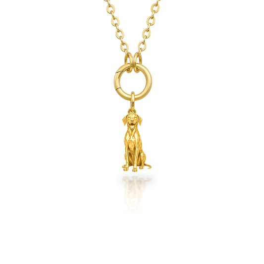 Soulyshine Dalmatian Purest Bond Dog Companion Charm Necklace - 18K Gold Vermeil front