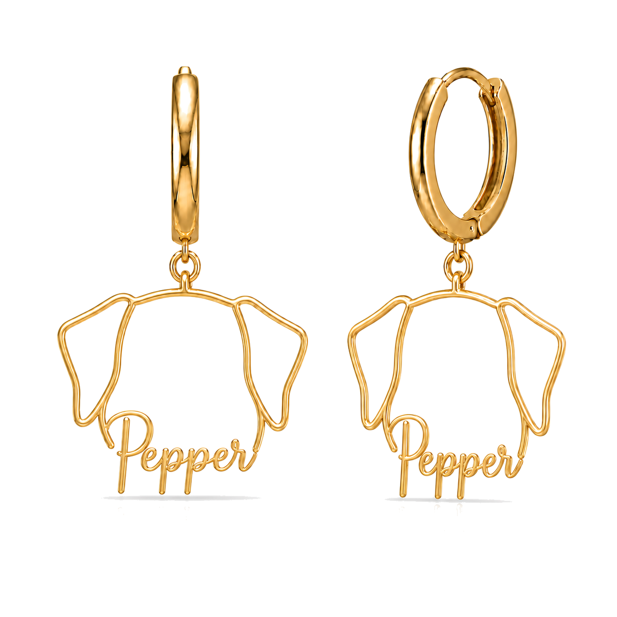 Dalmatian Pepper personalized pet face earrings