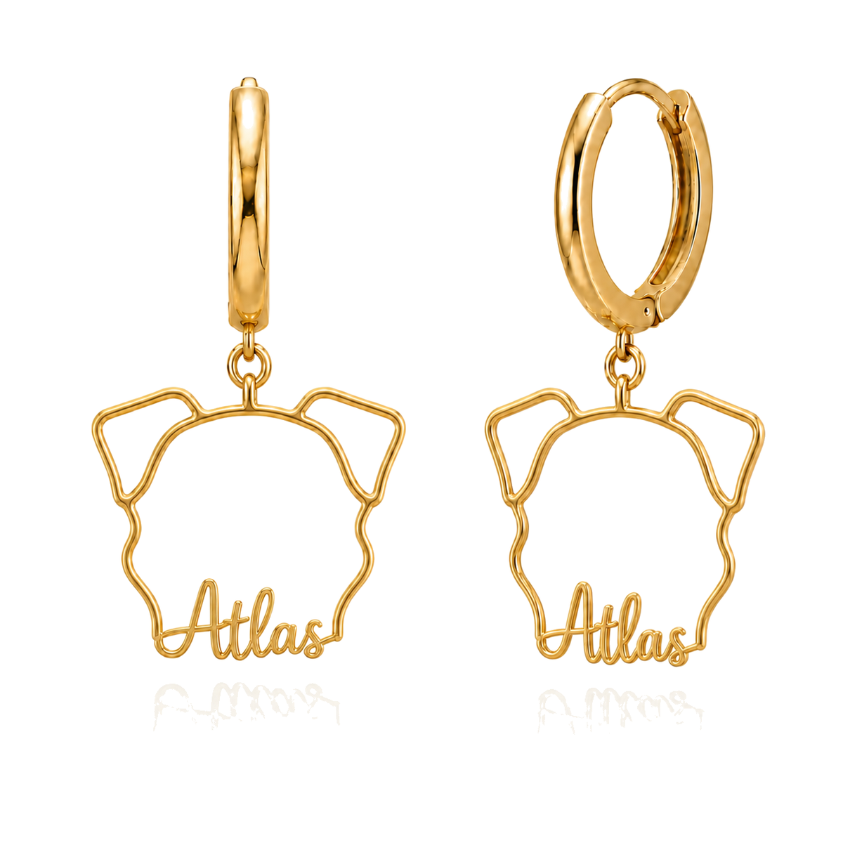 Danish Atlas personalized pet face earrings