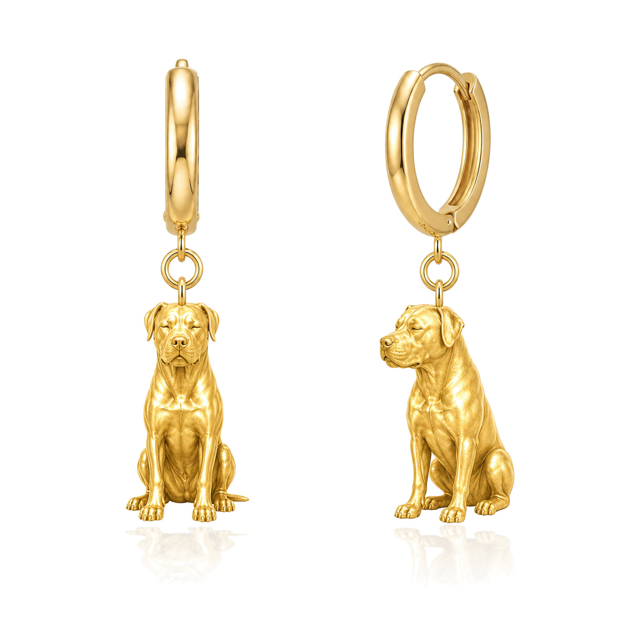 Dogo Argentino personalized companion handcrafted huggie earrings