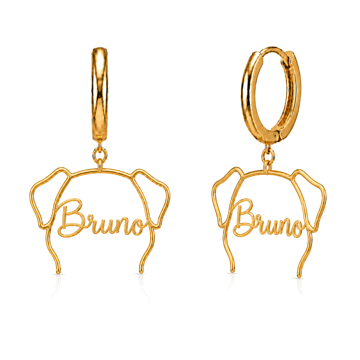 Dogue de Bordeaux Bruno personalized pet face earrings