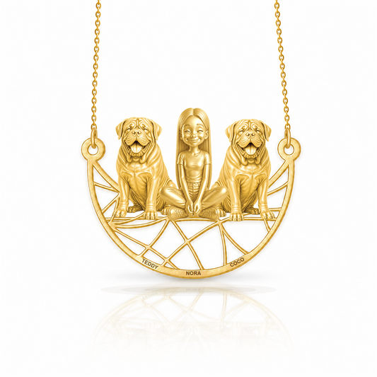 Soulyshine Dogue de Bordeaux personalized companion necklace