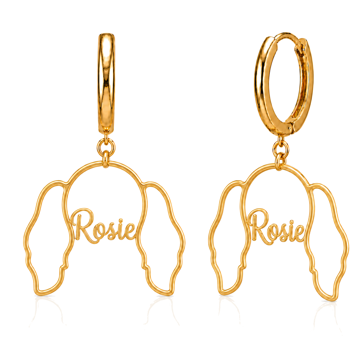 English Toy Spaniel Rosie personalized pet face earrings