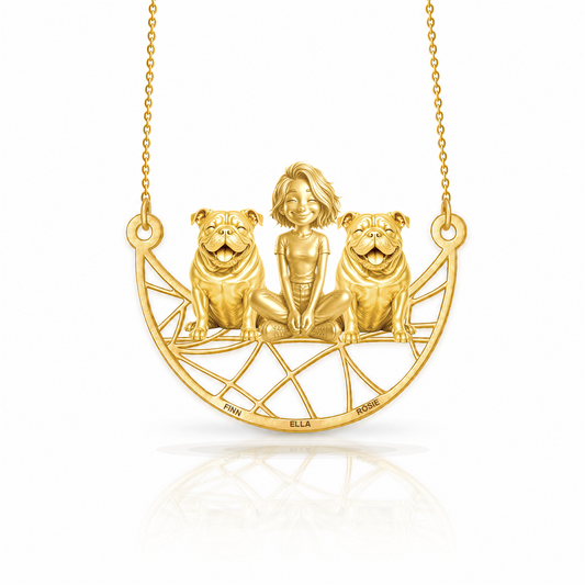 Soulyshine English Bulldog personalized companion necklace