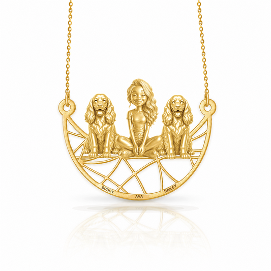 Soulyshine English Cocker Spaniel personalized companion necklace