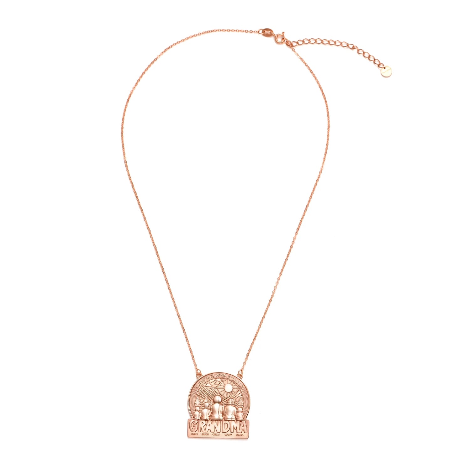 Soulyshine Personalized Favorite People Call Me Grandma - Handmade Necklace in Silver/14K Gold Vermeil