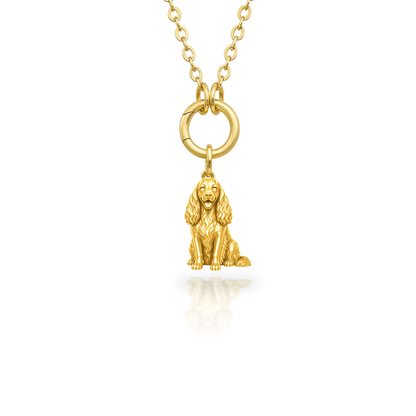 Soulyshine Field Spaniel Purest Bond Dog Companion Charm Necklace - 18K Gold Vermeil front