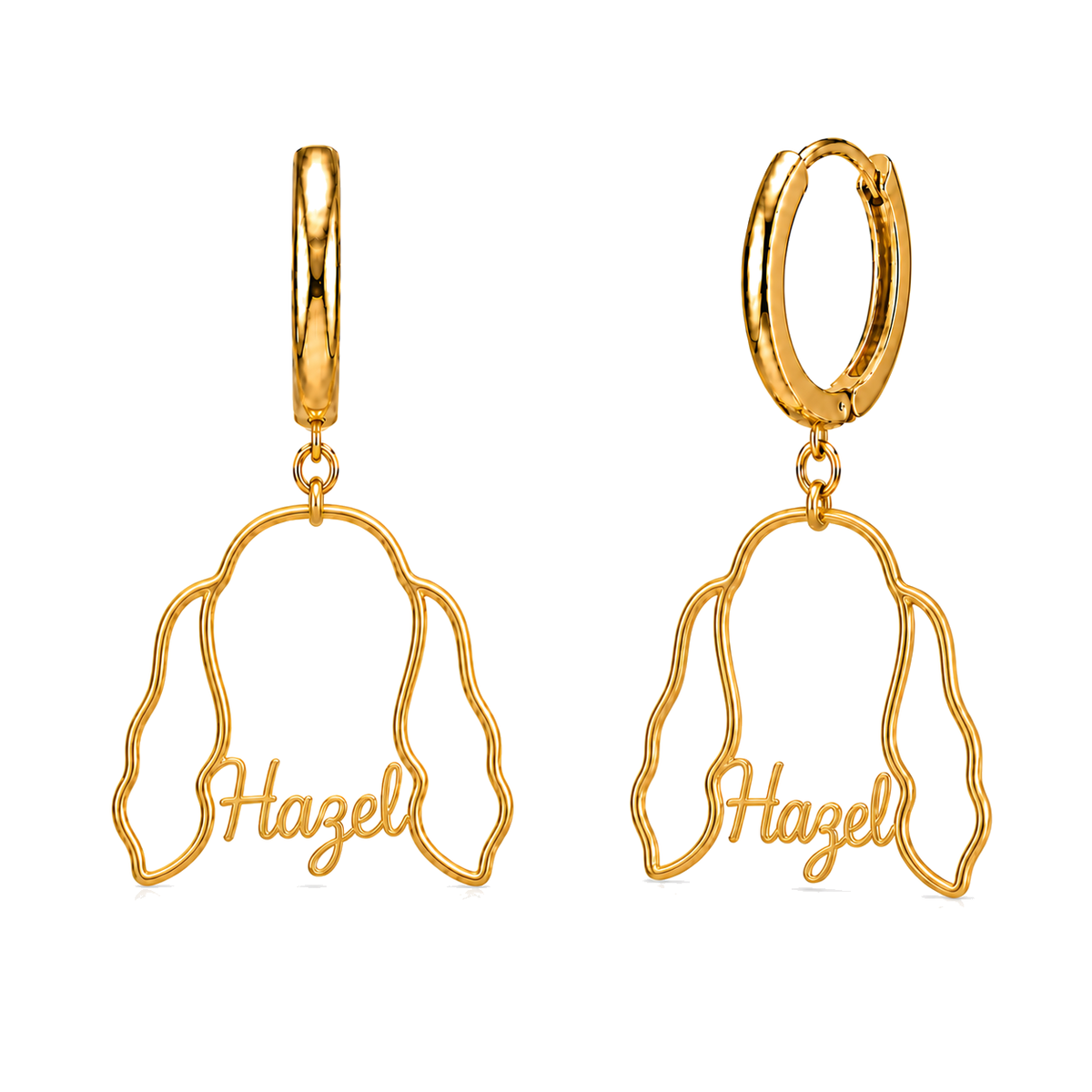 Field Spaniel Hazel personalized pet face earrings