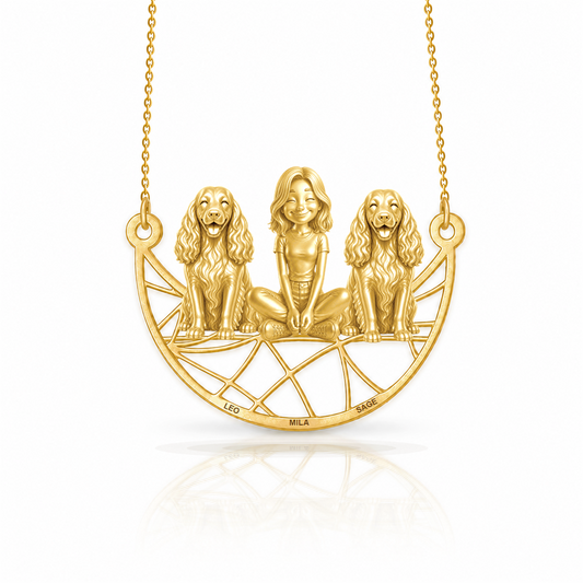 Soulyshine Field Spaniel personalized companion necklace