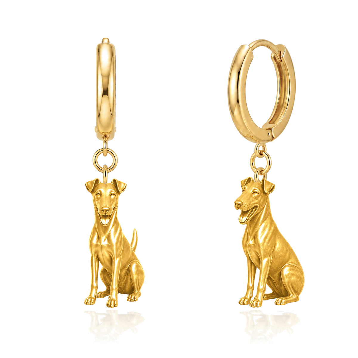 Fox Terrier Smooth personalized companion handcrafted huggie earrings