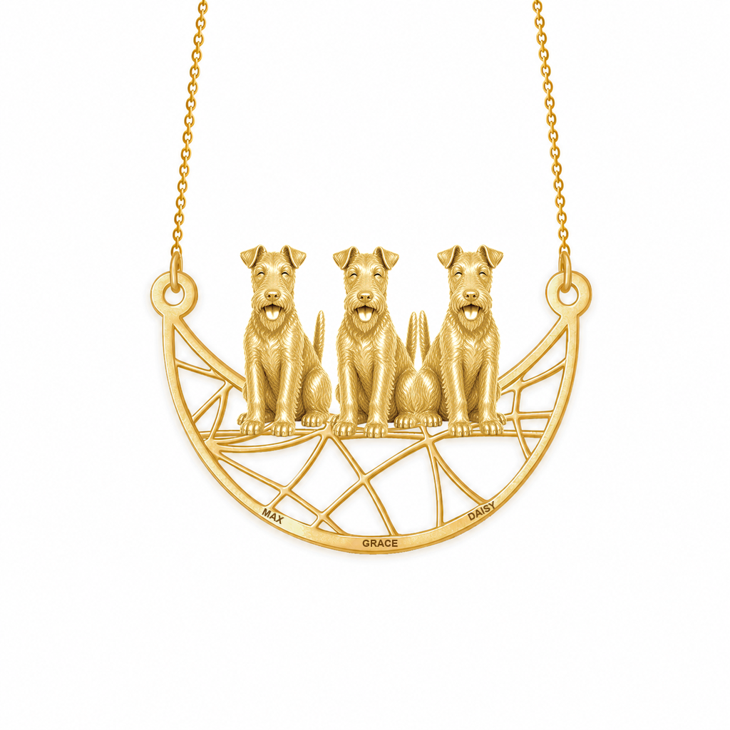 Soulyshine Fox Terrier Eternal Paw personalized pets necklace