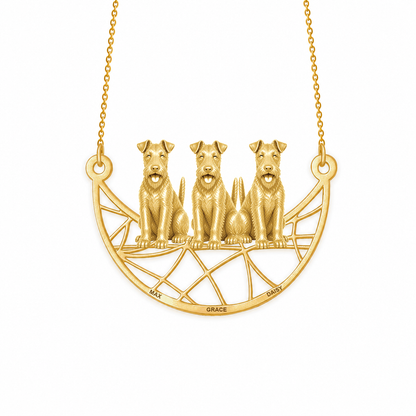 Soulyshine Fox Terrier Eternal Paw personalized pets necklace