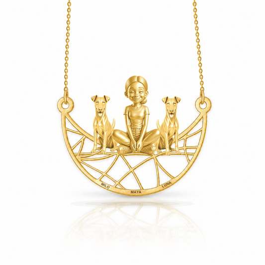 Soulyshine Fox Terrier Smooth personalized companion necklace