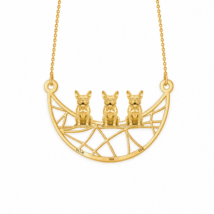 Soulyshine French Bulldog Eternal Paw personalized pets necklace