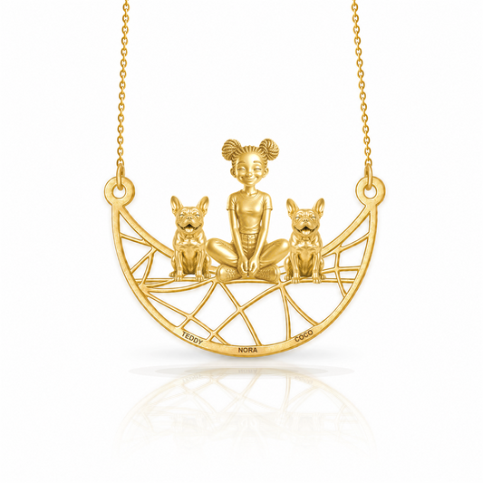 Soulyshine French Bulldog personalized companion necklace