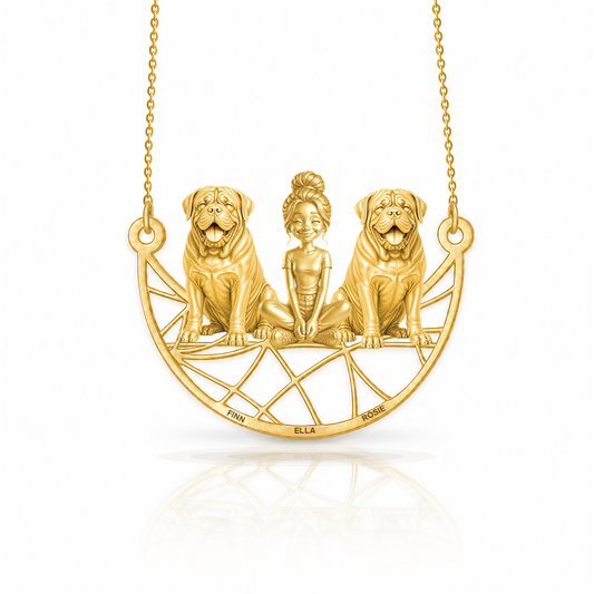 Soulyshine French Mastiff personalized companion necklace