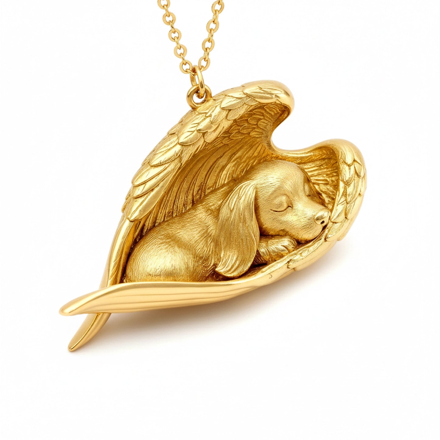 Soulyshine French Bulldog Sleeping Angel – Personalized Pet Necklace