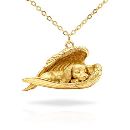 Soulyshine French Bulldog Sleeping Angel – Personalized Pet Necklace