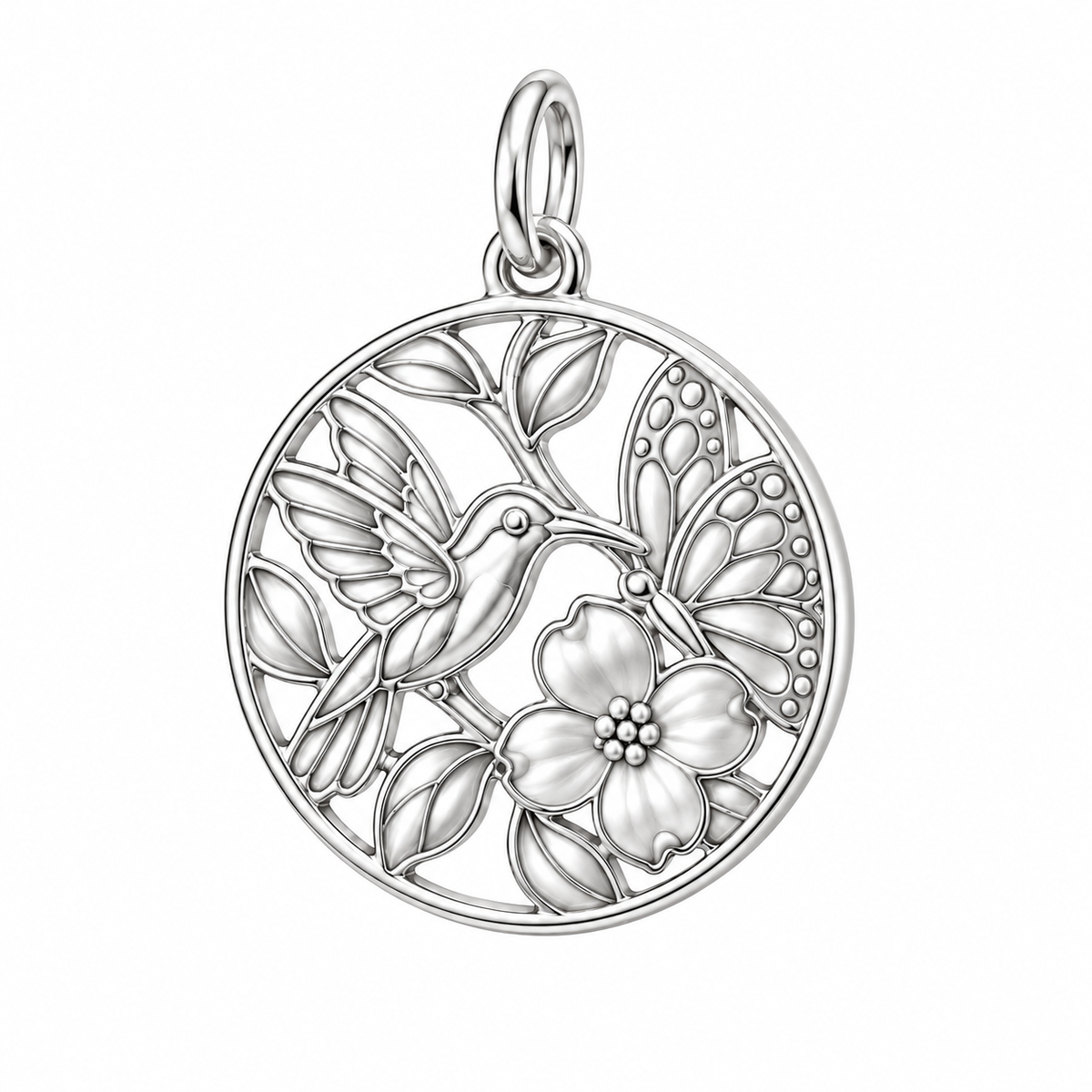 Garden Harmony Garden Medallion Charm and Polyester Cord Bracelet Set