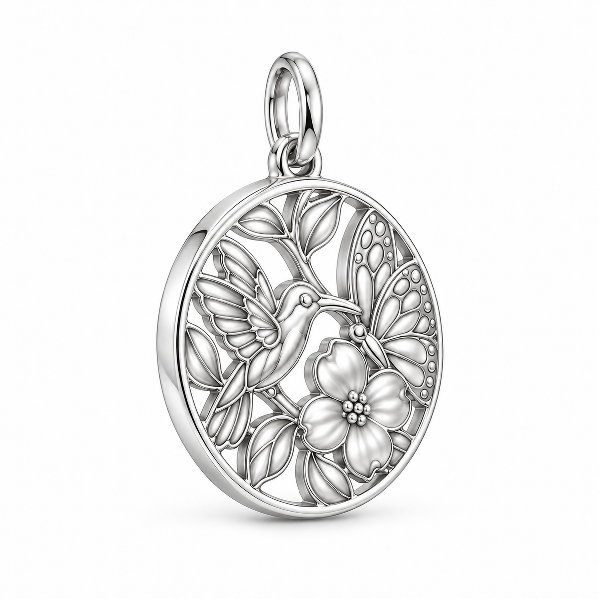 Garden Harmony Garden Medallion Charm and Polyester Cord Bracelet Set