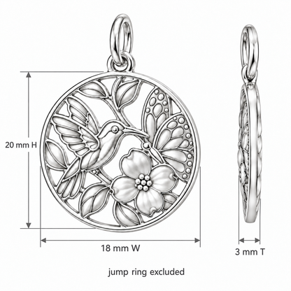 Garden Harmony Garden Medallion Charm and Polyester Cord Bracelet Set