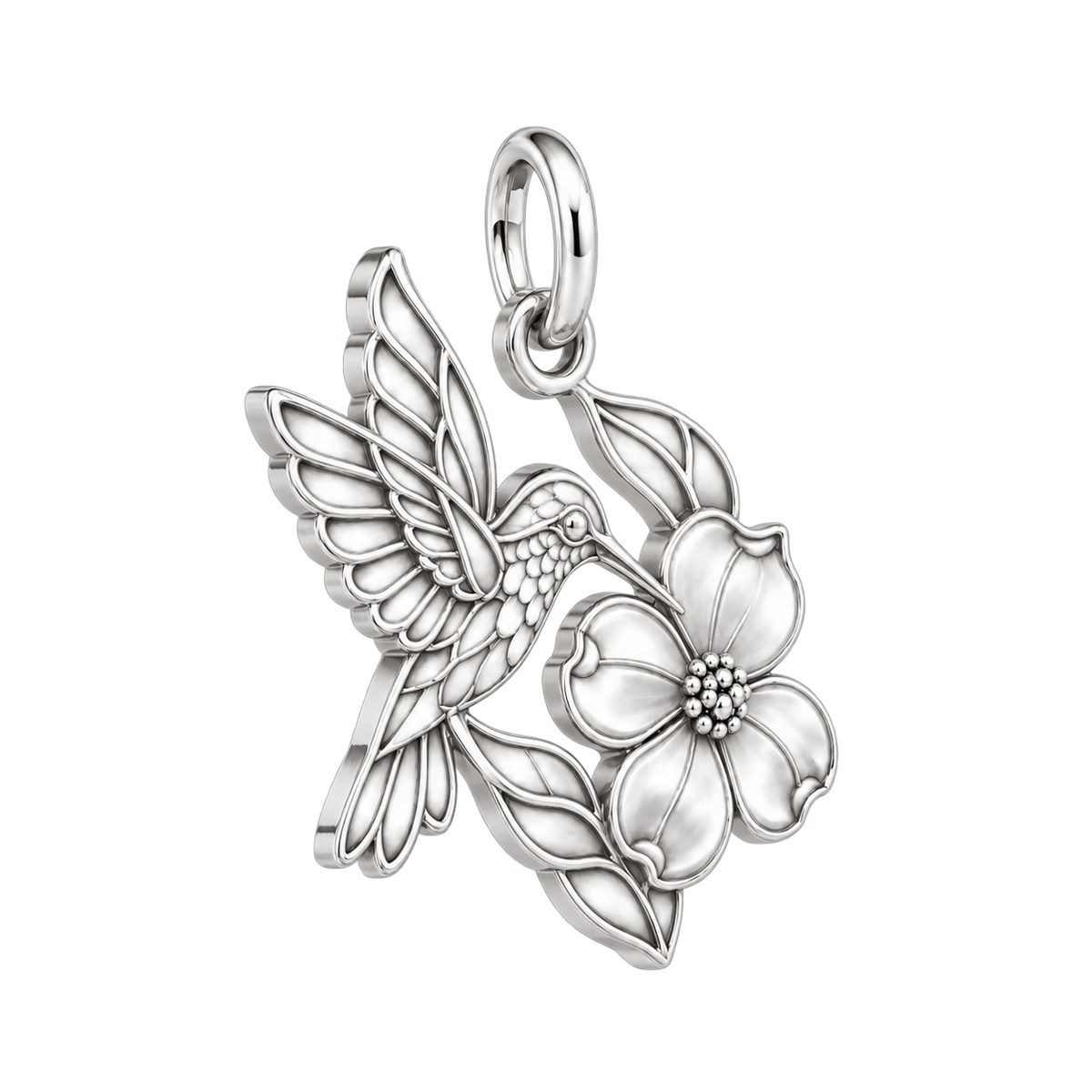 Garden Harmony Hummingbird in Flight Charm and Polyester Cord Bracelet Set