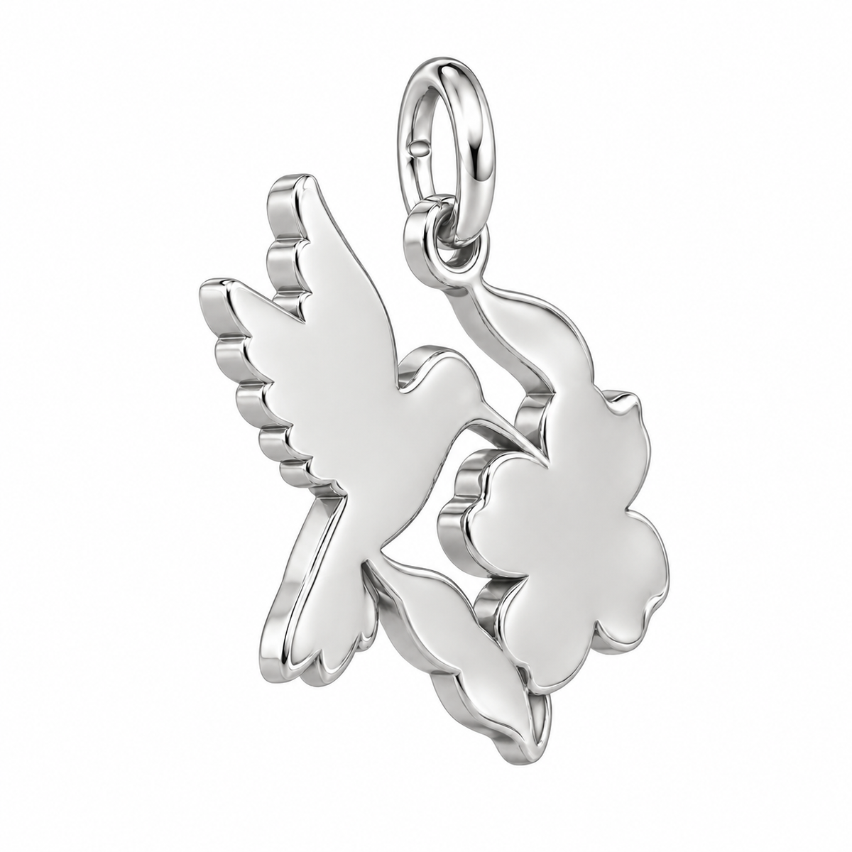 Garden Harmony Hummingbird in Flight Charm and Polyester Cord Bracelet Set