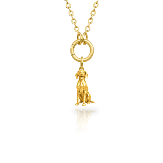 Soulyshine German Shorthaired Pointer Purest Bond Dog Companion Charm Necklace - 18K Gold Vermeil front