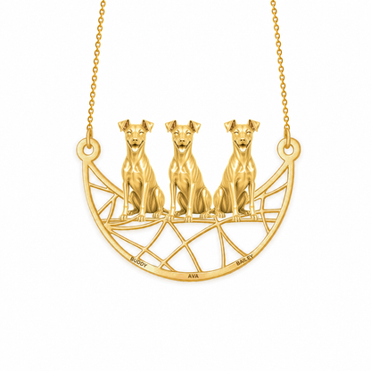 Soulyshine German Pinscher Eternal Paw personalized pets necklace