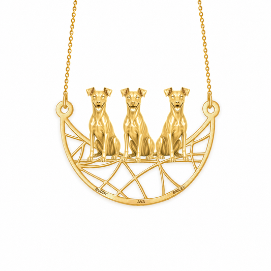 Soulyshine German Pinscher Eternal Paw personalized pets necklace