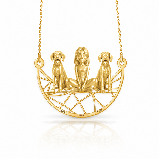 Soulyshine German Wirehaired Pointer personalized companion necklace