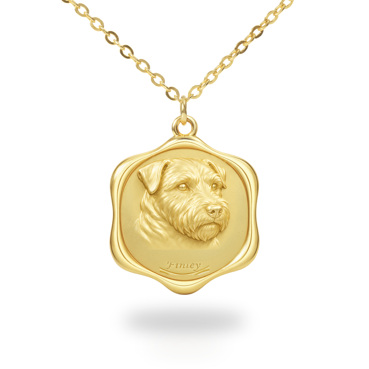 Soulyshine Glen of Imaal Terrier Precious Paw personalized pet photo necklace - 18K Gold Vermeil front