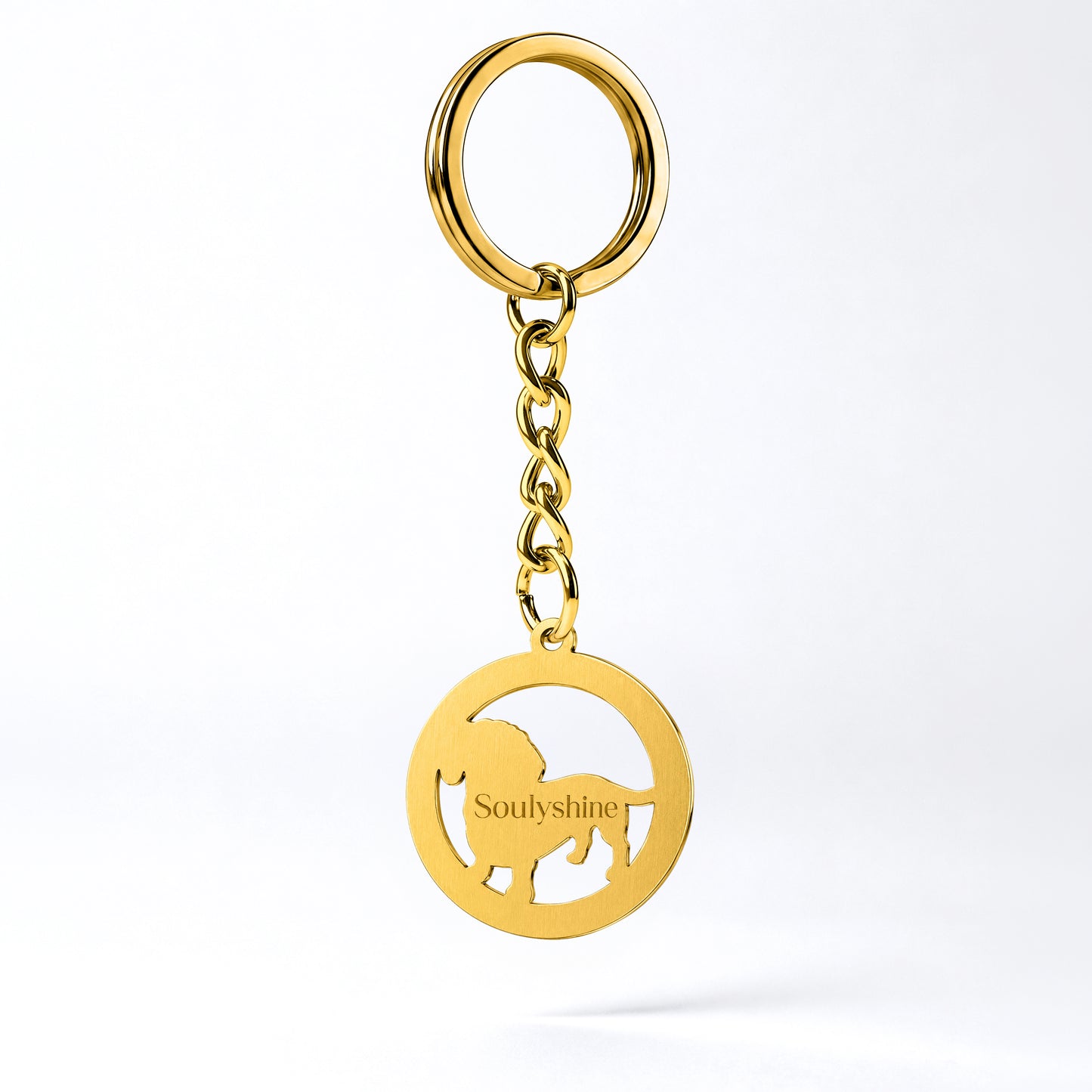 Soulyshine Precious Paw - Upload Pet Portrait Photo Circle Keychain