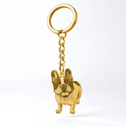 Soulyshine Precious Paw - Upload Pet Portrait Photo Shape Base Keychain