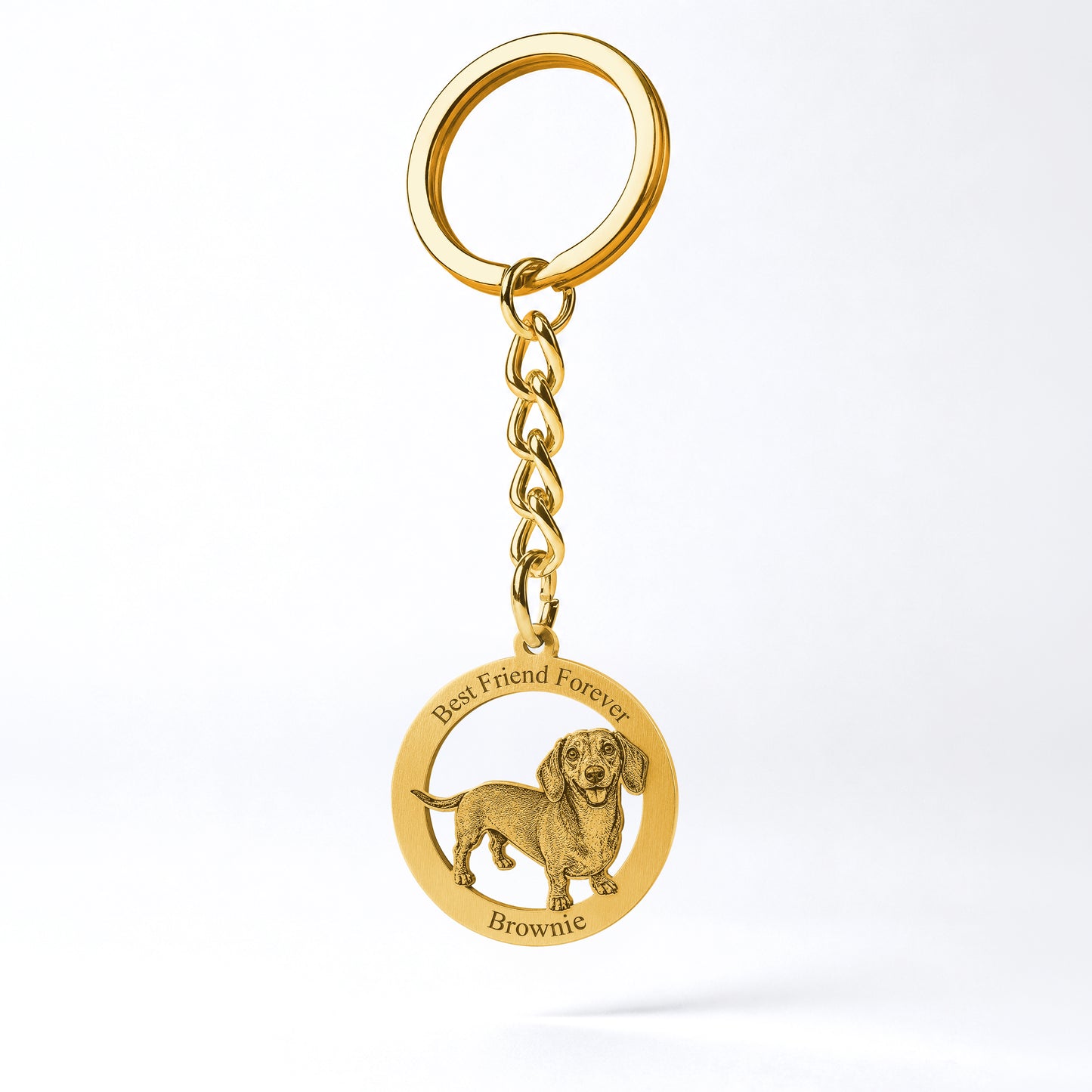 Soulyshine Precious Paw - Upload Pet Portrait Photo Circle Keychain