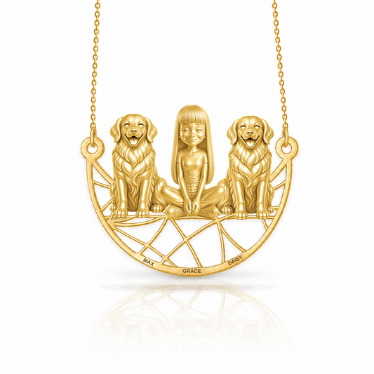 Soulyshine Golden Retriever personalized companion necklace