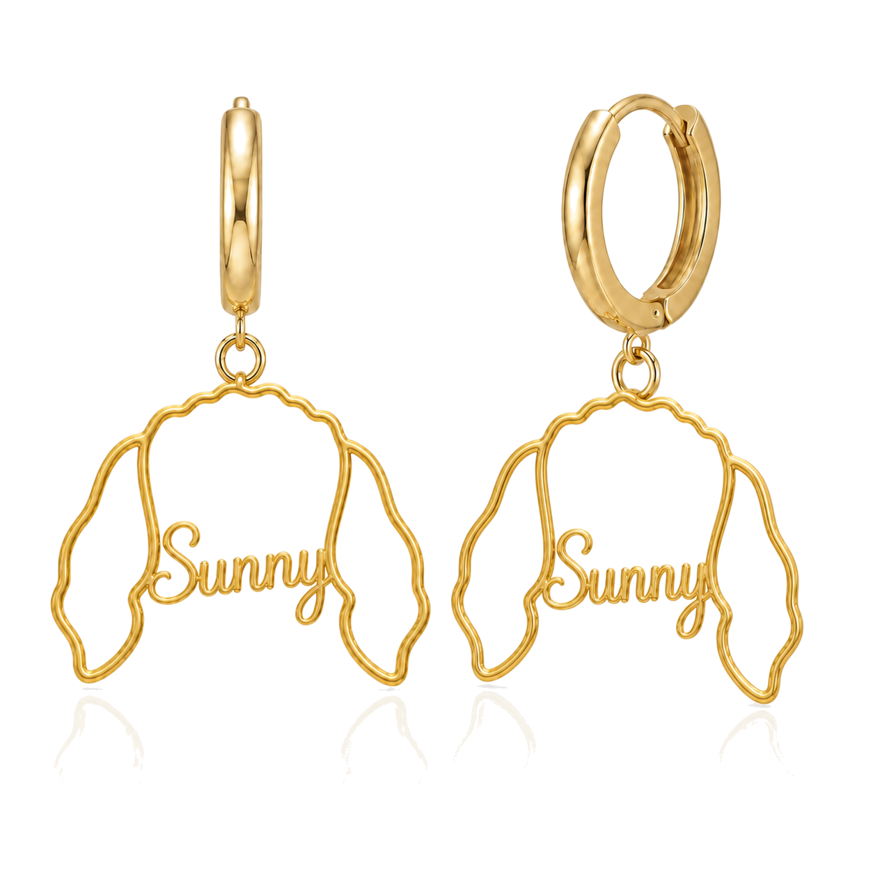 Goldendoodle mini Sunny personalized pet face earrings