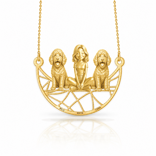 Soulyshine Goldendoodle mini personalized companion necklace