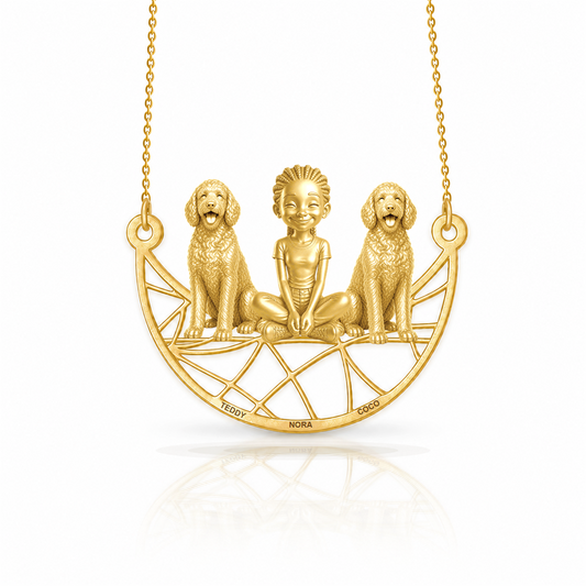 Soulyshine Goldendoodle standard personalized companion necklace