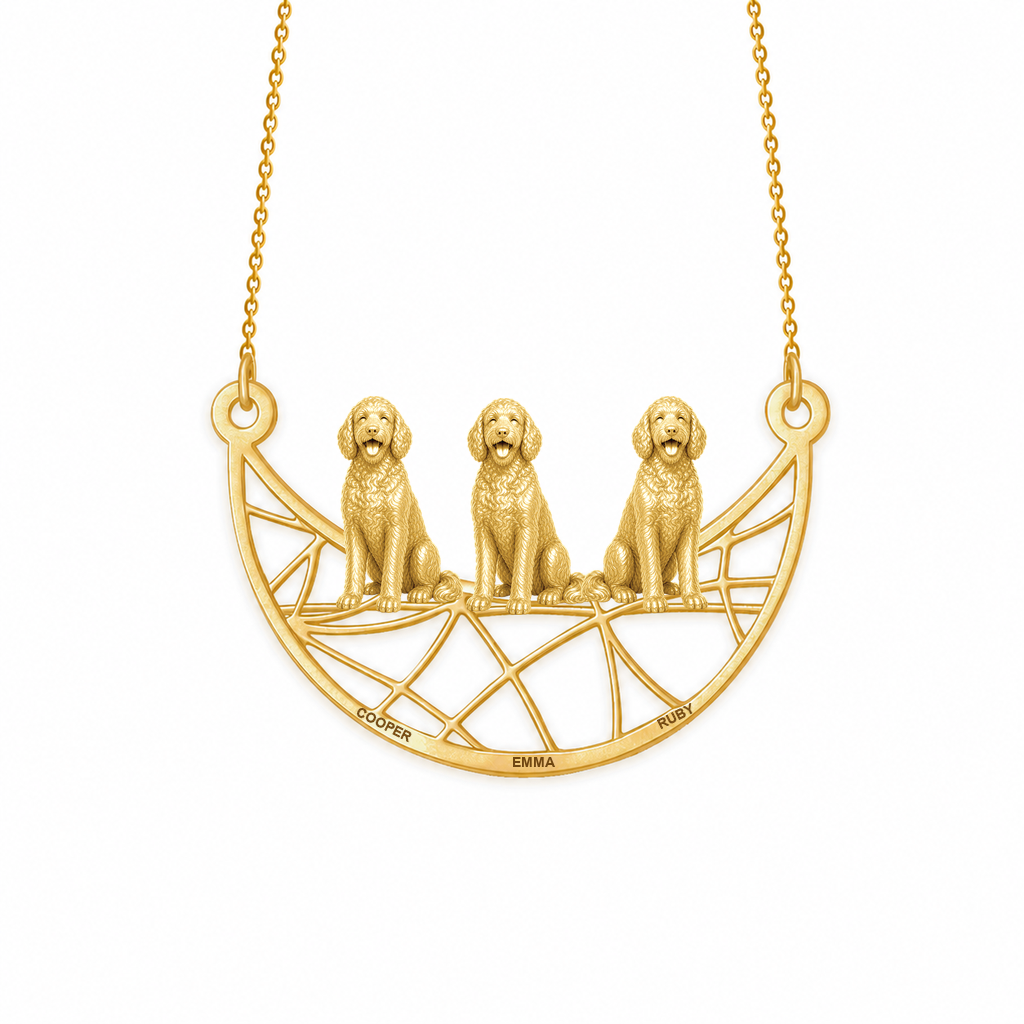 Soulyshine Goldendoodle standard Eternal Paw personalized pets necklace