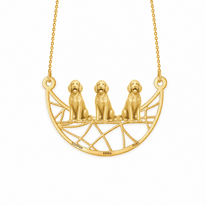 Soulyshine Goldendoodle standard Eternal Paw personalized pets necklace