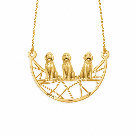 Soulyshine Goldendoodle standard Eternal Paw personalized pets necklace