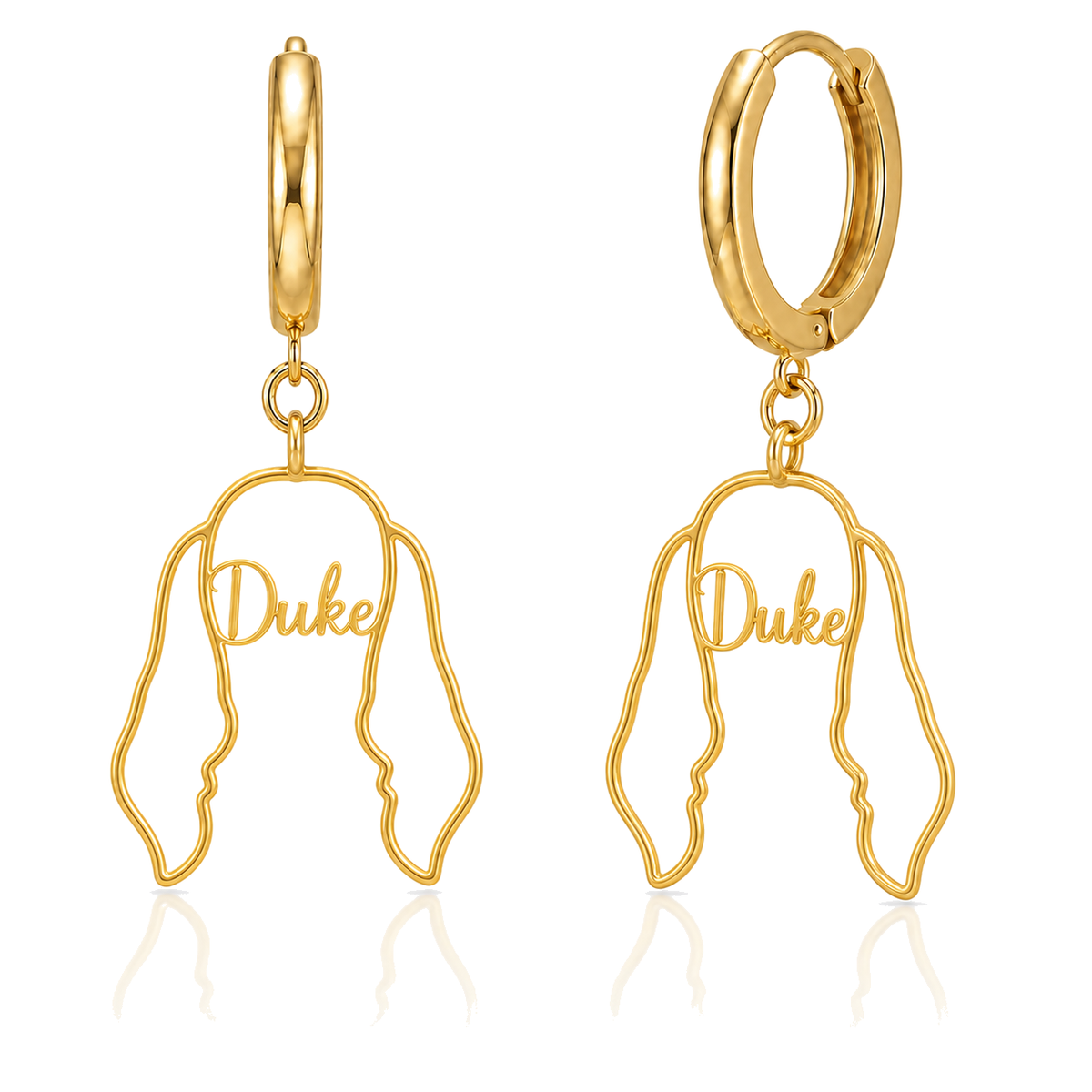 Gordon Setter Duke personalized pet face earrings