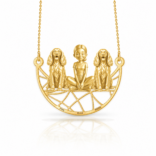 Soulyshine Gordon Setter personalized companion necklace
