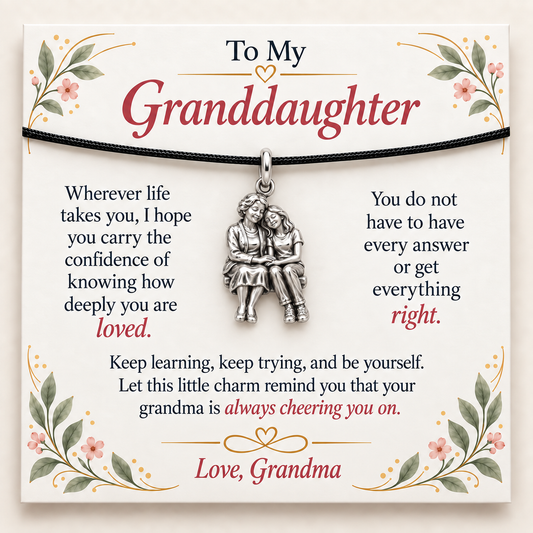 To My Granddaughter: Grandma's Always Cheering You On Charm Bracelet
