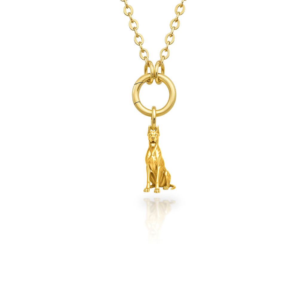Great-Dane-cropped-ears - 18K Gold Vermeil - 1st