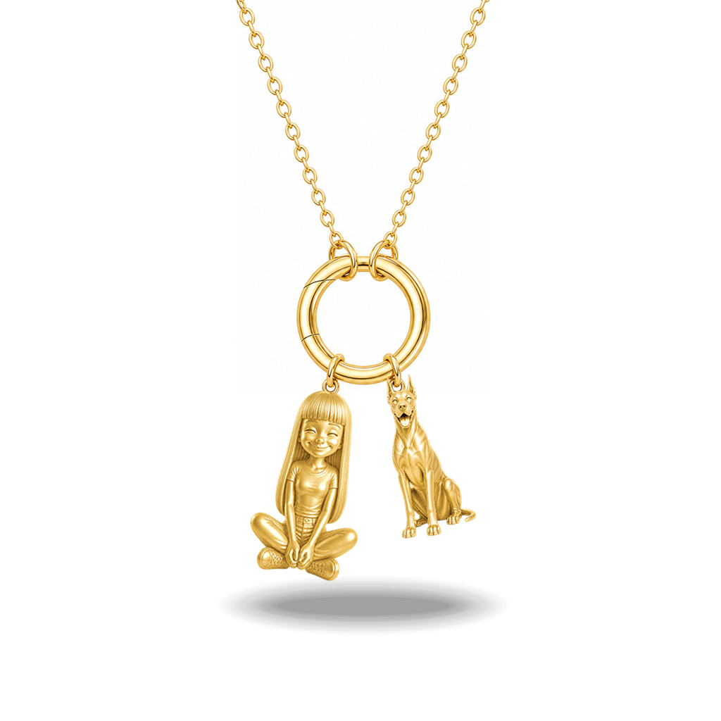 Great Dane cropped ears - 18K Gold Vermeil - 1st