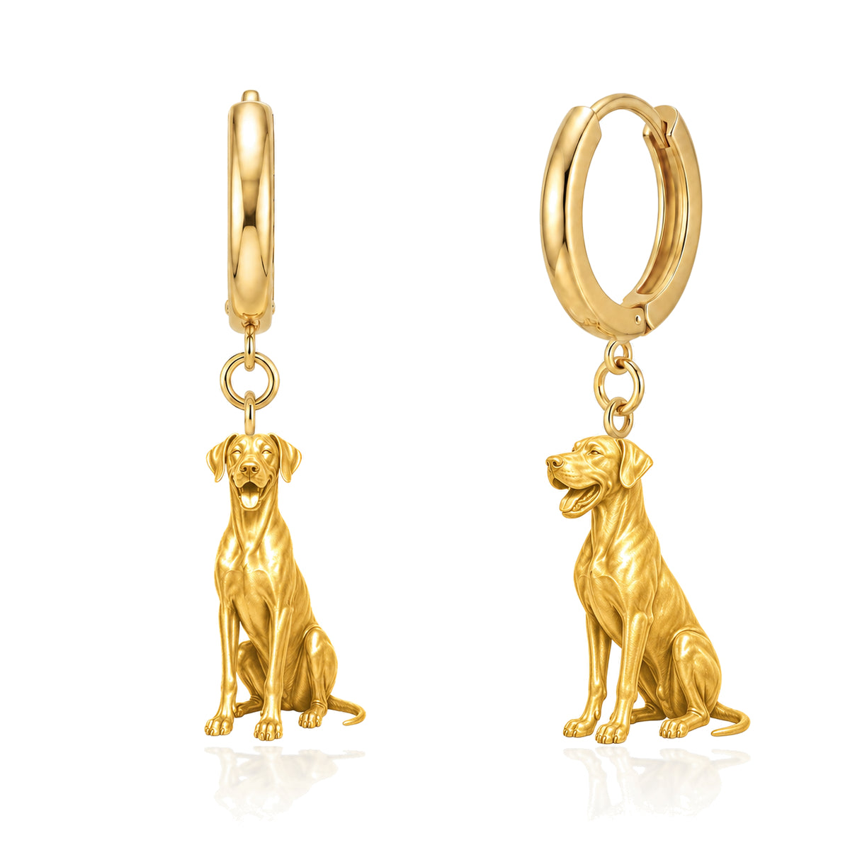 Great Dane natural ears personalized companion handcrafted huggie earrings
